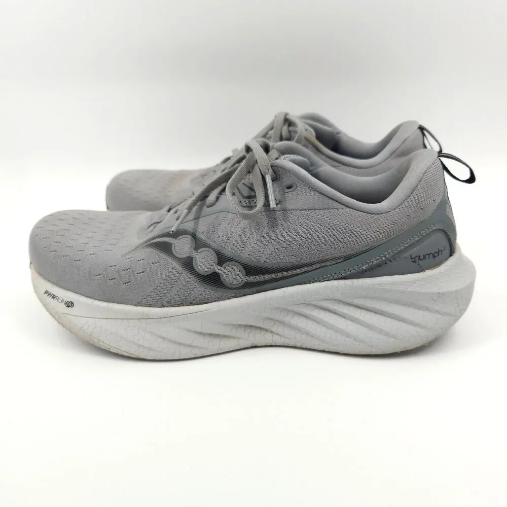Saucony Triumph 22 Shoes Men's Size 9.5 Running Flint Grey Black S20964-211